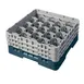 Cambro 20S638414 Camrack Glass Rack, Teal, Full Size, 19-3/4 x 19-3/4, 20 Compartments, 3-7/8 Max Dia, HACCP 1 image