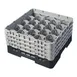 Cambro 20S800110 Camrack Glass Rack, Black, Full Size, 20 Compartments, 3-7/8 Max Dia, 8-1/2 Max Height 1 image