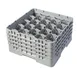 Cambro 20S800151 Camrack Glass Rack, Soft Gray, Full Size, 20 Compartments, 8-1/2" Height, 3-7/8" Diameter 1 image