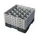 Cambro 20S958110 Camrack Glass Rack, Black, Full Size, 20 Compartments, 3-7/8" Max Dia, 10-1/8" Max Height 1 image