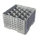 Cambro 20S958151 Camrack Glass Rack, Soft Gray, 20 Compartments, 19-3/4" x 19-3/4", 10" Height 1 image