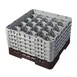 Cambro 20S958167 Camrack Glass Rack, Full Size, Brown, 20 Compartments, 19-3/4" x 19-3/4", HACCP 1 image