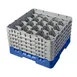 Cambro 20S958168 Camrack Glass Rack, Blue, Full Size, 20 Compartments, 3-7/8" Max Dia, 10-1/8" Max Height 1 image