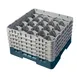 Cambro 20S958414 Camrack Glass Rack, Teal, Full Size, 20 Compartments, 3-7/8" Max Dia, 10-1/8" Max Height 1 image