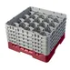 Cambro 20S958416 Camrack Glass Rack, Full Size, 20 Compartments, Cranberry Red, 19-3/4" x 19-3/4", HACCP Compliant 1 image