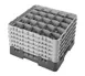 Cambro 25S1058119 Camrack Glass Rack, Sherwood Green, Full Size, 25 Compartments, 11" Height, 3-7/16" Dia 1 image