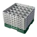 Cambro 25S1114119 Camrack Glass Rack, Sherwood Green, Full Size, 19-3/4 x 19-3/4, 25 Compartments 1 image