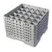 Cambro 25S1114151 Camrack Glass Rack, Soft Gray, Full Size, 19-3/4" x 19-3/4", 25 Compartments, 3-7/16" Max Dia, 11-3/4" Max Height 1 image
