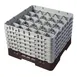 Cambro 25S1114167 Camrack Glass Rack, Full Size, 19-3/4 x 19-3/4, 25 Compartments, Brown, HACCP 1 image