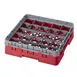 Cambro 25S318163 Camrack Glass Rack, Red, Full Size, 19-3/4 x 19-3/4, 25 Compartments, 3-7/16 Max Dia, HACCP 1 image