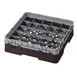 Cambro 25S318167 Camrack Glass Rack, Brown, Full Size, 19-3/4" x 19-3/4", 25 Compartments, 3-7/16" Max Dia 1 image