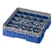 Cambro 25S318168 Camrack Glass Rack, Blue, Full Size, 19-3/4 x 19-3/4, 25 Compartments, 3-7/16 Max Dia, HACCP 1 image