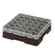 Cambro 25S418167 Camrack Glass Rack, Brown, Full Size, 19-3/4 x 19-3/4, 25 Compartments 1 image