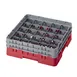 Cambro 25S434163 Camrack Glass Rack, Red, Full Size, 19-3/4 x 19-3/4, 25 Compartments, 3-7/16 Max Dia, 5-1/4 Max Height 1 image