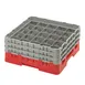 Cambro 25S638163 Camrack Glass Rack, Red, Full Size, 19-3/4" x 19-3/4", 25 Compartments, 3-7/16" Max Dia 1 image