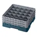 Cambro 25S638414 Camrack Glass Rack, Teal, Full Size, 19-3/4 x 19-3/4, 25 Compartments, 3-7/16 Max Dia, 6-7/8 Max Height 1 image