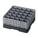 Cambro 25S738110 Camrack Glass Rack, Black, Full Size, 19-3/4 x 19-3/4, 25 Compartments, 3-7/16 Max Dia, HACCP 1 image