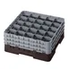 Cambro 25S738167 Camrack Glass Rack, Full Size, Brown, 19-3/4 x 19-3/4, 25 Compartments 1 image