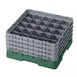 Cambro 25S800119 Camrack Glass Rack, Sherwood Green, Full Size, 19-3/4" x 19-3/4", 25 Compartments, 8-1/2" Height 1 image