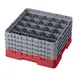 Cambro 25S800163 Camrack Glass Rack, Red, Full Size, 19-3/4 x 19-3/4, 25 Compartments 1 image