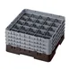 Cambro 25S800167 Camrack Glass Rack, Full Size, Brown, 19-3/4 x 19-3/4, 25 Compartments 1 image