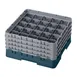 Cambro 25S800414 Camrack Glass Rack, Teal, Full Size, 19-3/4 x 19-3/4, 25 Compartments, 8-1/2 Max Height 1 image