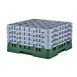 Cambro 25S900119 Camrack Glass Rack, Full Size, Sherwood Green, 19-3/4" x 19-3/4", 25 Compartments, 3-7/16" Max Dia 1 image