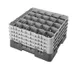 Cambro 25S900167 Camrack Glass Rack, Full Size, Brown, 19-3/4 x 19-3/4, 25 Compartments 1 image