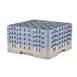 Cambro 25S900184 Camrack Glass Rack, Full Size, Beige, 19-3/4 x 19-3/4, 25 Compartments 1 image