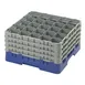 Cambro 25S900186 Camrack Glass Rack, Navy Blue, Full Size, 19-3/4 x 19-3/4, 25 Compartments 1 image