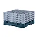 Cambro 25S900414 Camrack Glass Rack, Teal, Full Size, 19-3/4 x 19-3/4, 25 Compartments, 3-7/16 Max Dia 1 image