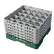 Cambro 25S958119 Camrack Glass Rack, Sherwood Green, Full Size, 19-3/4" x 19-3/4", 25 Compartments 1 image