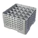 Cambro 25S958151 Camrack Glass Rack, Soft Gray, Full Size, 19-3/4 x 19-3/4, 25 Compartments 1 image