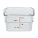 Cambro 2SFSCW135 CamSquare – 2 Qt Polycarbonate, 7¼" L x 7¼" W x 3⅞" H, NSF, Container Only 1 image