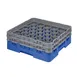 Cambro 30S434168 Camrack Glass Rack, Full Size, 19-3/4 x 19-3/4, Blue, 30 Compartments, 3-1/8 Max Dia, 5-1/4 Max Height 1 image
