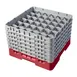 Cambro 36S1114163 Camrack Glass Rack, Red, Full Size, 36 Compartments, 2-7/8" Max Dia, 11-3/4" Max Height 1 image