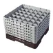 Cambro 36S1114167 Camrack Glass Rack, Full Size, 19-3/4 x 19-3/4, 36 Compartments, Brown, HACCP Compliant 1 image