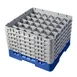 Cambro 36S1114168 Camrack Glass Rack, Full Size, Blue, 36 Compartments, 19-3/4" x 19-3/4", HACCP Compliant 1 image