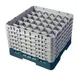Cambro 36S1114414 Camrack Glass Rack, Teal, Full Size, 19-3/4 x 19-3/4, 36 Compartments, 2-7/8 Max Dia, 11-3/4 Max Height 1 image
