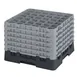 Cambro 36S1214110 Camrack Glass Rack, Full Size, Black, 19-3/4 x 19-3/4, 36 Compartments, 2-7/8 Max Dia, HACCP 1 image