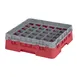 Cambro 36S318163 Camrack Glass Rack, Red, Full Size, 19-3/4 x 19-3/4, 36 Compartments, 2-7/8 Max Dia, HACCP 1 image