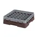 Cambro 36S318167 Camrack Glass Rack, Brown, Full Size, 19-3/4 x 19-3/4, 36 Compartments, 2-7/8 Max Dia, HACCP 1 image
