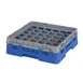 Cambro 36S318168 Camrack Glass Rack, Full Size, 19-3/4" x 19-3/4", Blue, 36 Compartments, 2-7/8" Max Dia, HACCP 1 image