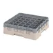 Cambro 36S318184 Camrack Glass Rack, Full Size, 19-3/4 x 19-3/4, 36 Compartments, Beige, HACCP Compliant 1 image