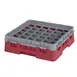 Cambro 36S318416 Camrack Glass Rack, Full Size, 19-3/4 x 19-3/4, 36 Compartments, Cranberry Red 1 image