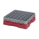 Cambro 36S418416 Camrack Glass Rack, Full Size, 19-3/4 x 19-3/4, 36 Compartments, Cranberry Red, HACCP Compliant 1 image