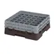 Cambro 36S434167 Camrack Glass Rack, Full Size, Brown, 19-3/4 x 19-3/4, 36 Compartments, 2-7/8 Max Dia, 5-1/4 Max Height 1 image