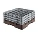 Cambro 36S534167 Camrack Glass Rack, Full Size, Brown, 19-3/4" x 19-3/4", 36 Compartments, 2-7/8" Max Dia, HACCP 1 image