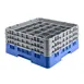 Cambro 36S534168 Camrack Glass Rack, Full Size, Blue, 19-3/4 x 19-3/4, 36 Compartments, 2-7/8 Max Dia, 6-1/8 Max Height 1 image
