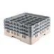 Cambro 36S534184 Camrack Glass Rack, Full Size, Beige, 19-3/4" x 19-3/4", 36 Compartments, 2-7/8" Max Dia 1 image